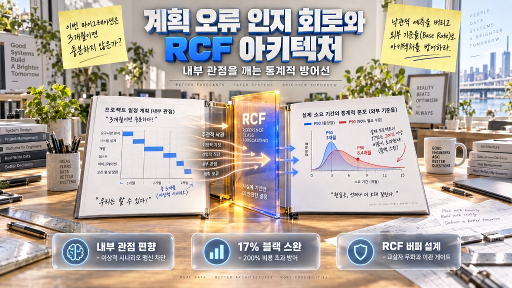 시스템 전환의 계획 오류 극복: 참조 클래스 예측(RCF) 기반의 현실적 일정 및 리스크 완충 설계