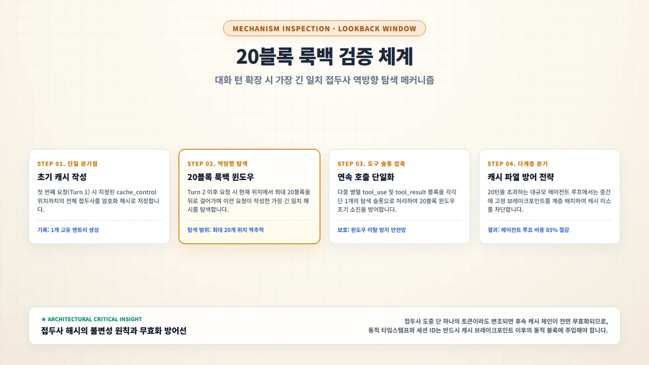 20블록 룩백 검증 체계 다이어그램