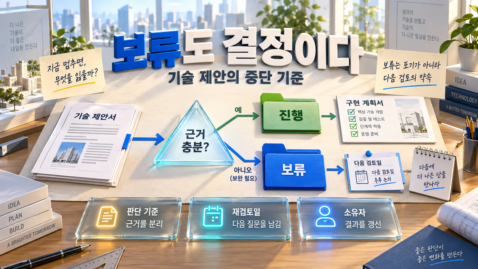 기술 제안의 보류 상태 설계